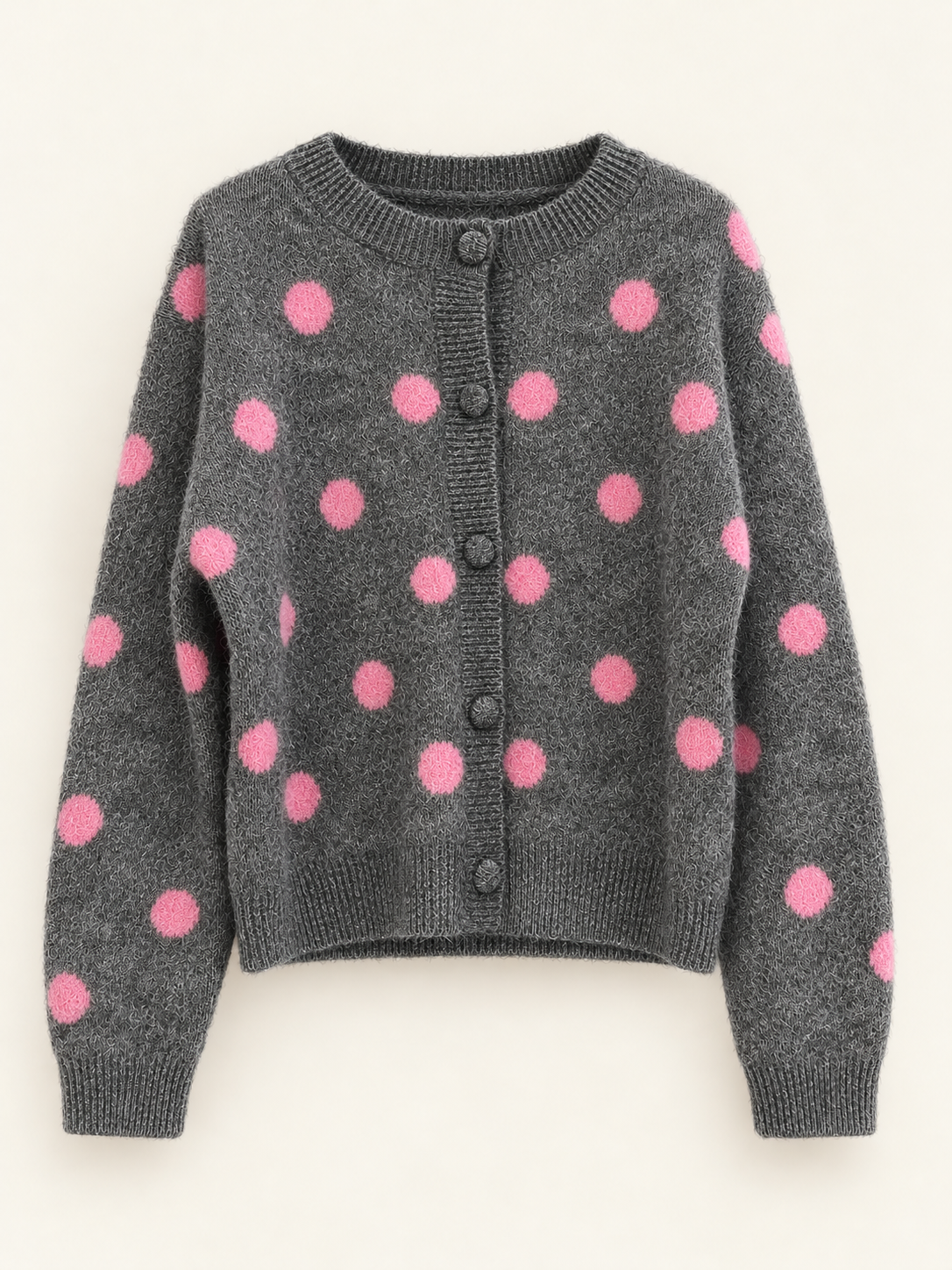 Cardigan Sophie - Gris / Rose