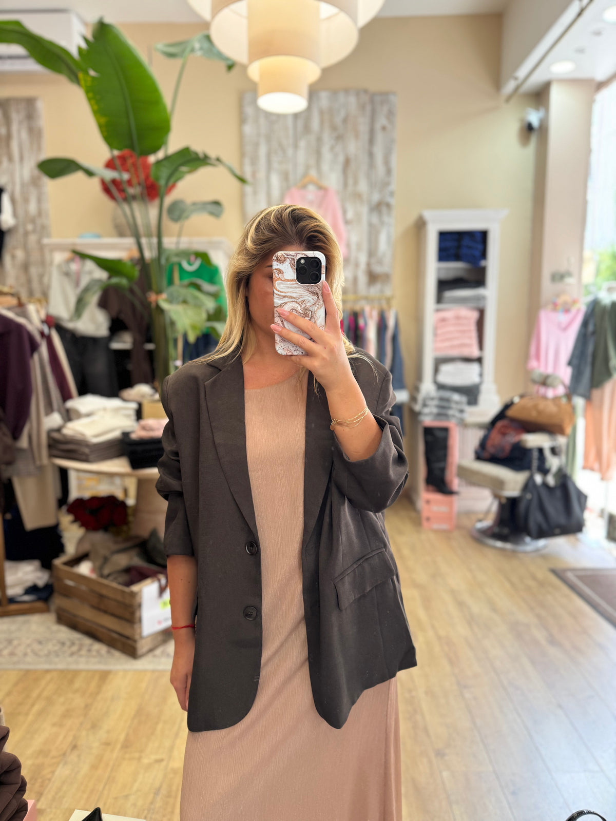 Blazer oversize marron
