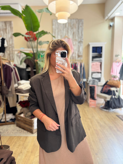 Blazer oversize marron